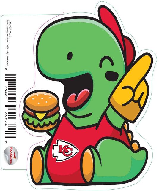 Fan Creations Decal Kansas City Chiefs 3in Decal Dino