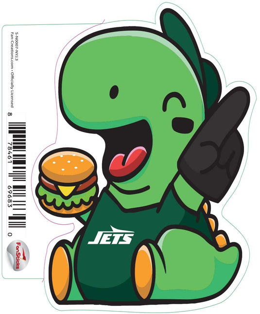 Fan Creations Decal New York Jets 3in Decal Dino