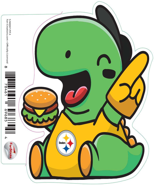 Fan Creations Decal Pittsburgh Steelers 3in Decal  Dino