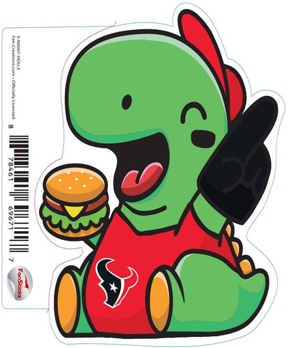 Fan Creations Decal Houston Texans 3in Decal Dino