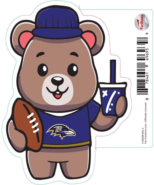 Fan Creations Decal Baltimore Ravens 3in Decal Bear