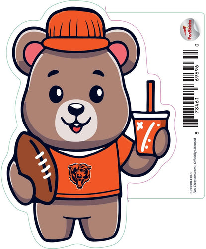 Fan Creations Decal Chicago Bears 3in Decal Bear