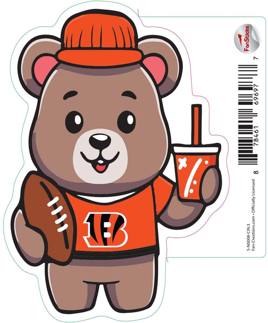 Fan Creations Decal Cincinnati Bengals 3in Decal Bear