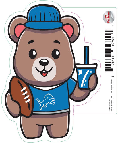 Fan Creations Decal Detroit Lions 3in Decal Bear