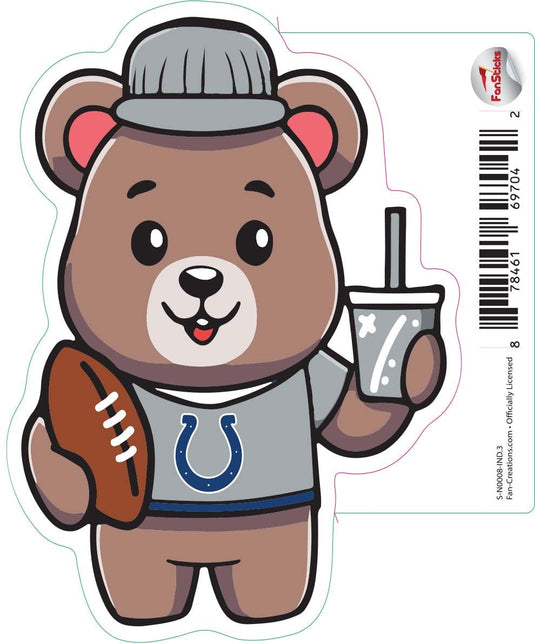 Fan Creations Decal Indianapolis Colts 3in Decal Bear