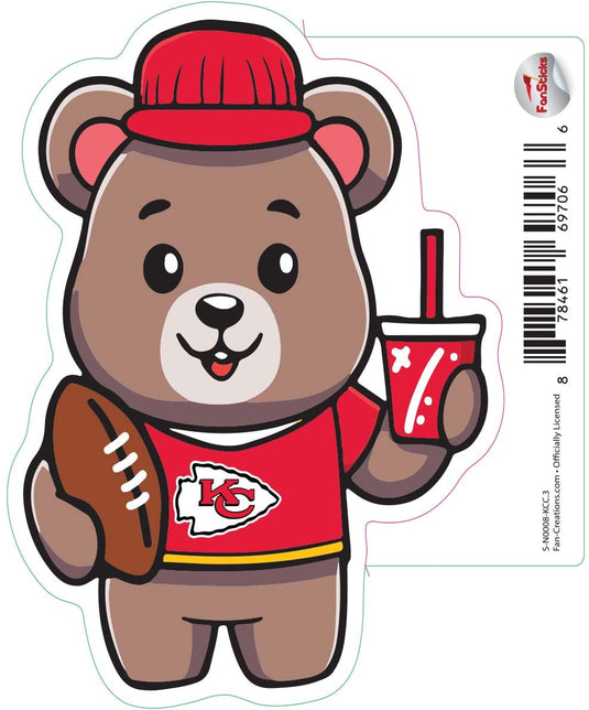 Fan Creations Decal Kansas City Chiefs 3in Decal Bear