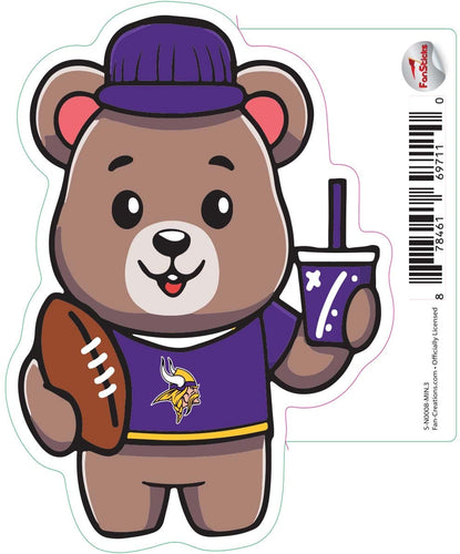 Fan Creations Decal Minnesota Vikings 3in Decal Bear