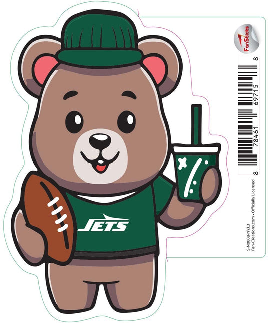 Fan Creations Decal New York Jets 3in Decal Bear