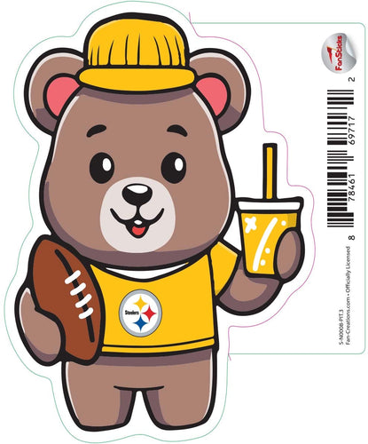 Fan Creations Decal Pittsburgh Steelers 3in Decal  Bear