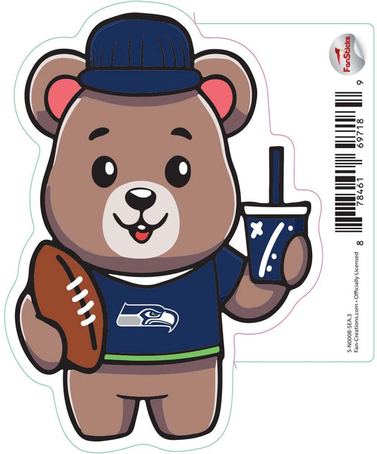 Fan Creations Decal Seattle Seahawks 3in Decal - Bear