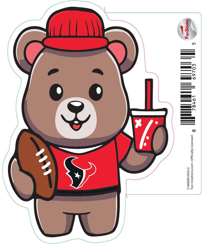 Fan Creations Decal Houston Texans 3in Decal Bear