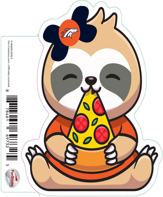 Fan Creations Decal Denver Broncos 3in Decal Sloth