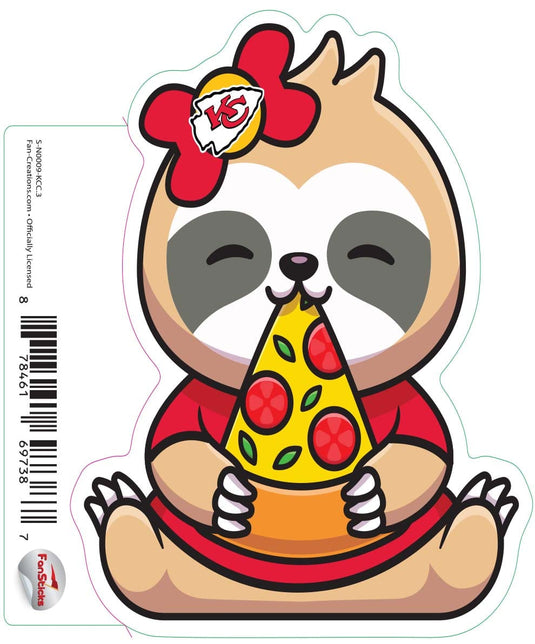 Fan Creations Decal Kansas City Chiefs 3in Decal Sloth