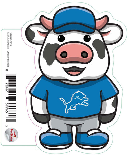 Fan Creations Decal Detroit Lions 3in Decal Cow