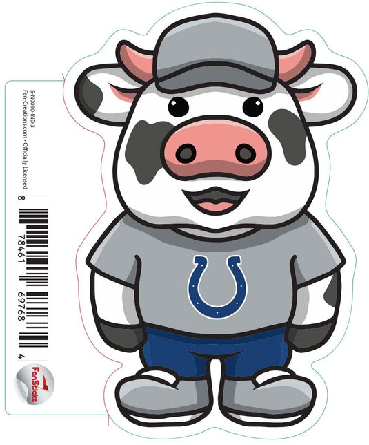 Fan Creations Decal Indianapolis Colts 3in Decal Cow