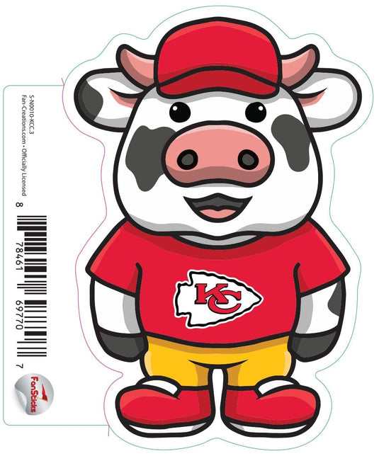 Fan Creations Decal Kansas City Chiefs 3in Decal Cow