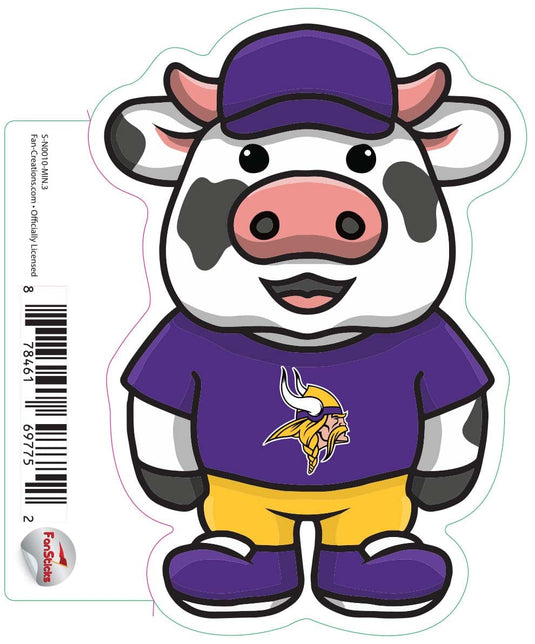 Fan Creations Decal Minnesota Vikings 3in Decal Cow