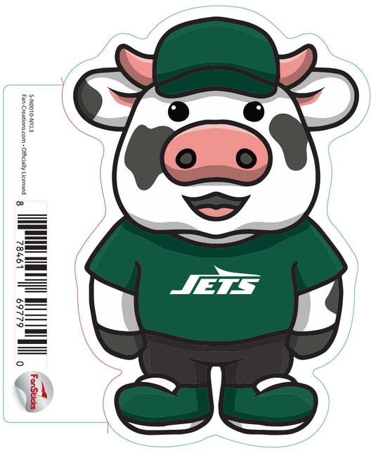 Fan Creations Decal New York Jets 3in Decal Cow