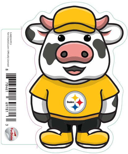 Fan Creations Decal Pittsburgh Steelers 3in Decal  Cow