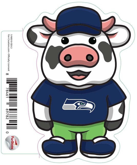 Fan Creations Decal Seattle Seahawks 3in Decal - Cow