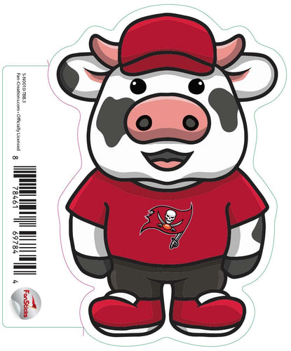 Fan Creations Decal Tampa Bay Buccaneers 3in Decal - Cow