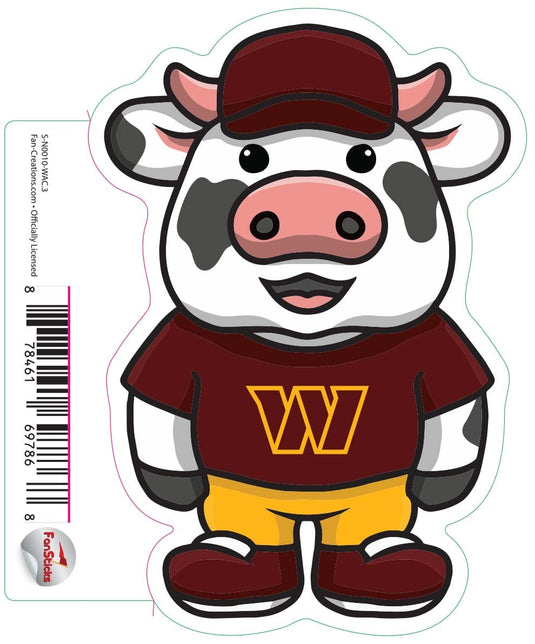 Fan Creations Decal Washington Commanders 3in Decal - Cow