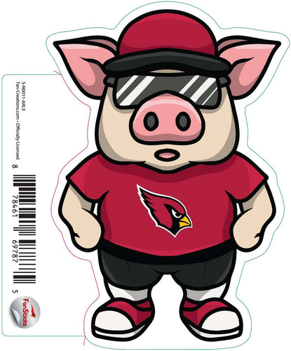 Fan Creations Decal Arizona Cardinals 3In Decal Pig