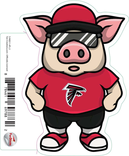 Fan Creations Decal Atlanta Falcons 3in Decal Pig