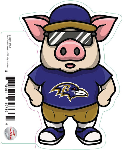 Fan Creations Decal Baltimore Ravens 3in Decal Pig