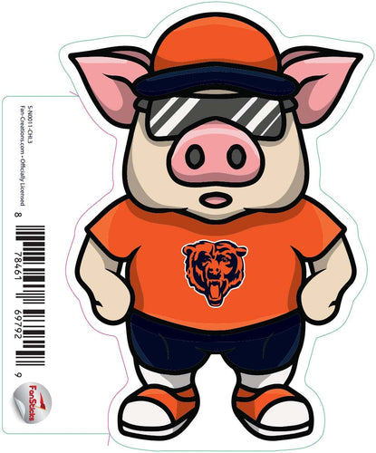 Fan Creations Decal Chicago Bears 3in Decal Pig