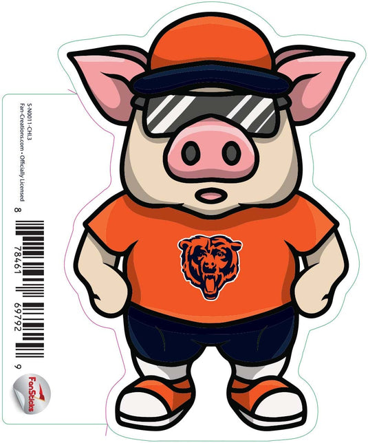 Fan Creations Decal Chicago Bears 3in Decal Pig