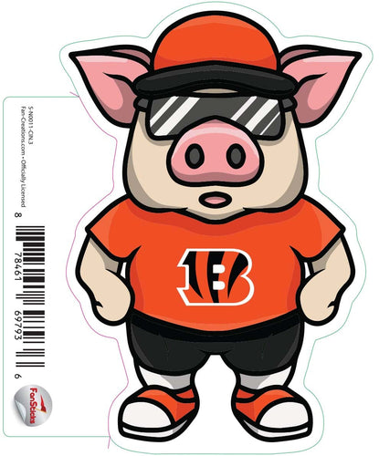 Fan Creations Decal Cincinnati Bengals 3in Decal Pig