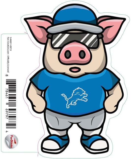 Fan Creations Decal Detroit Lions 3in Decal Pig