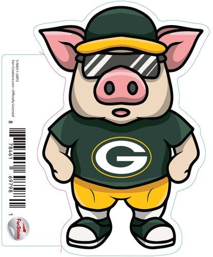 Fan Creations Decal Green Bay Packers 3in Decal Pig