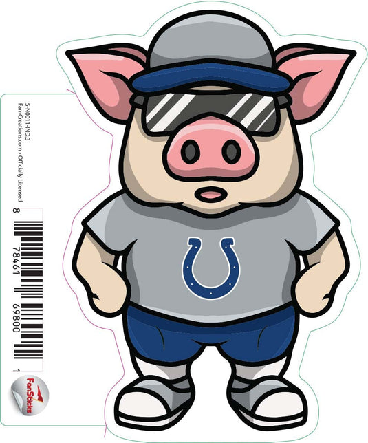 Fan Creations Decal Indianapolis Colts 3in Decal Pig