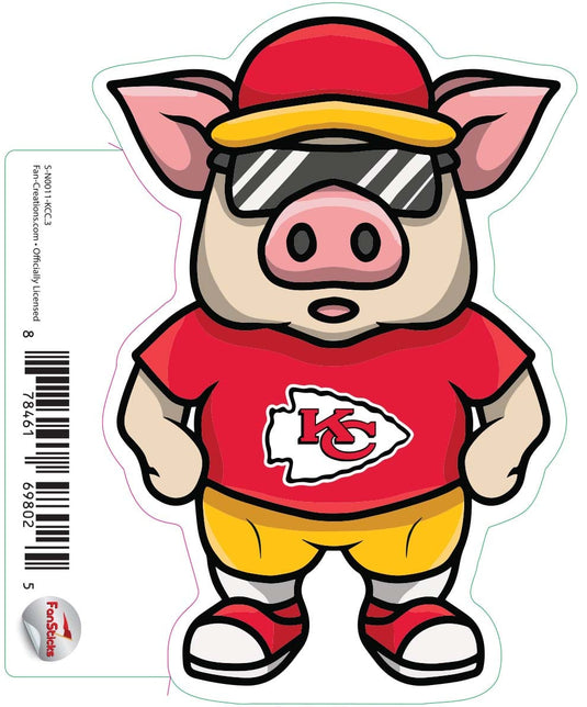 Fan Creations Decal Kansas City Chiefs 3in Decal Pig