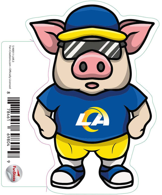 Fan Creations Decal Los Angeles Rams 3in Decal Pig