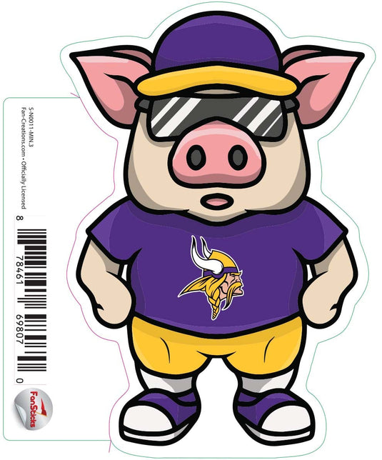 Fan Creations Decal Minnesota Vikings 3in Decal Pig