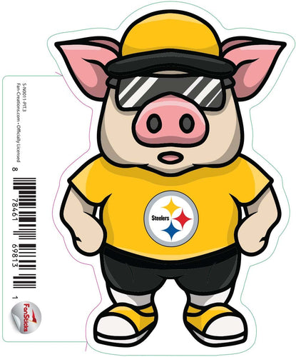 Fan Creations Decal Pittsburgh Steelers 3in Decal  Pig