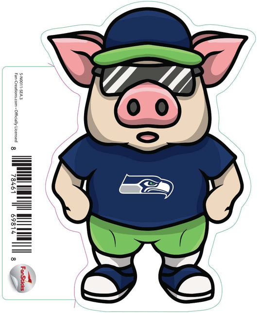 Fan Creations Decal Seattle Seahawks 3in Decal - Pig