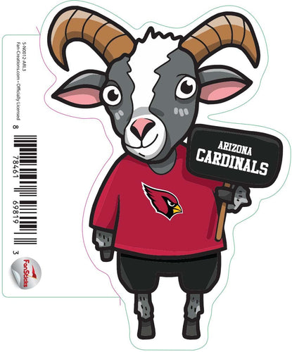 Fan Creations Decal Arizona Cardinals 3in Decal Goat