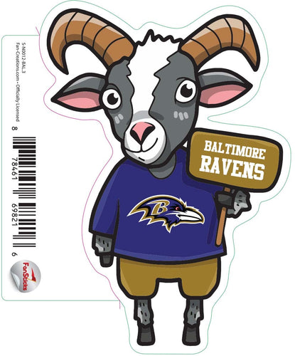 Fan Creations Decal Baltimore Ravens 3in Decal Goat