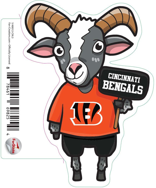 Fan Creations Decal Cincinnati Bengals 3in Decal Goat