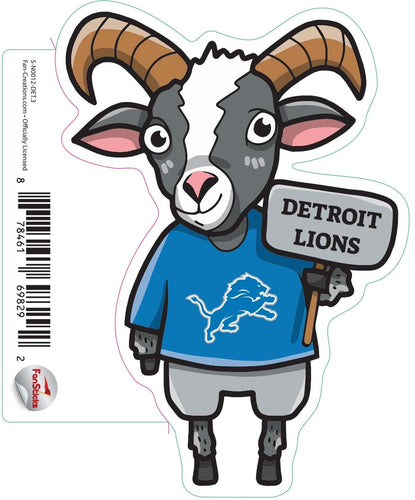 Fan Creations Decal Detroit Lions 3in Decal Goat