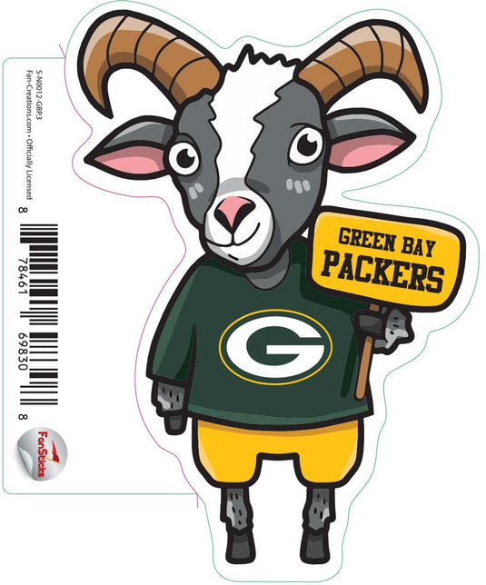 Fan Creations Decal Green Bay Packers 3in Decal Goat