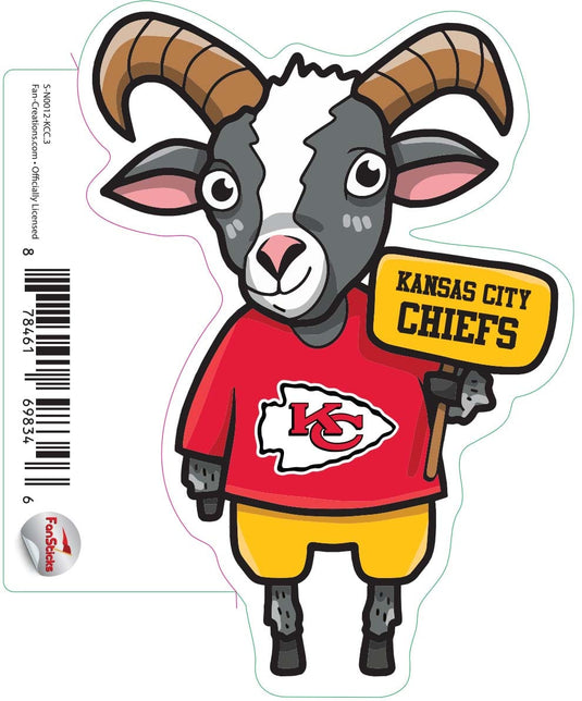 Fan Creations Decal Kansas City Chiefs 3in Decal Goat