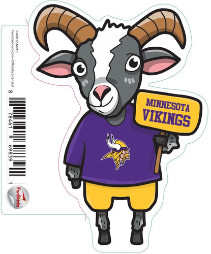 Fan Creations Decal Minnesota Vikings 3in Decal Goat