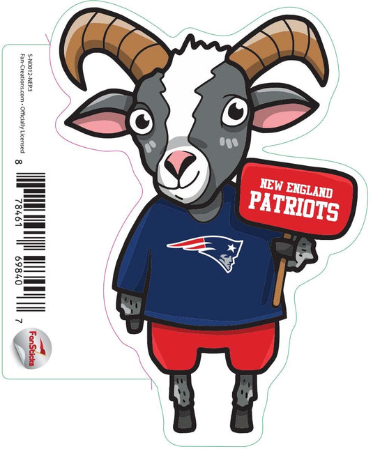 Fan Creations Decal New England Patriots 3in Decal Goat