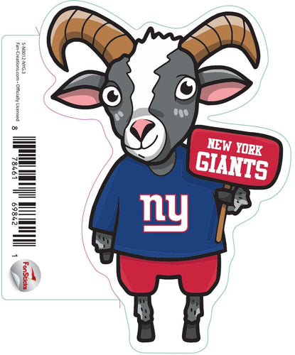 Fan Creations Decal New York Giants 3in Decal Goat