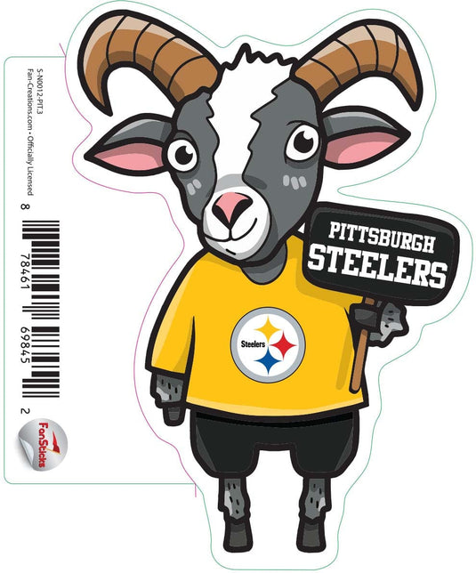 Fan Creations Decal Pittsburgh Steelers 3in Decal  Goat
